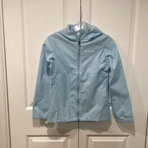 Columbia light Blue Windbreaker Jacket Kids size Medium 10/12